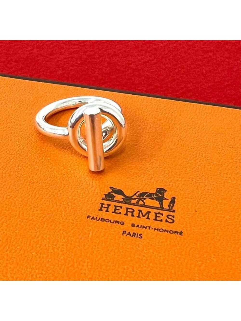 Hermes Echappee Ring 925 Sterling Silver